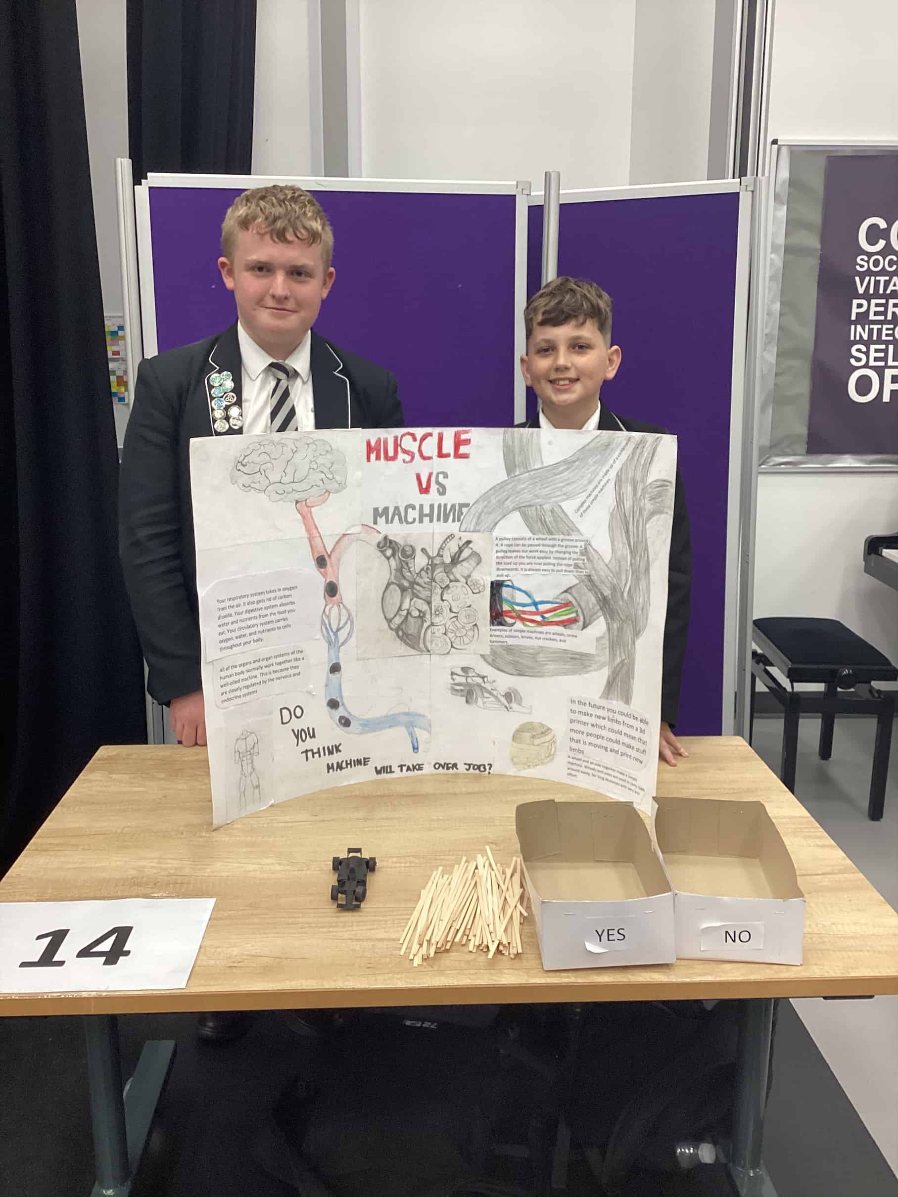 A team representing Laurus Ryecroft at the Trust Science Fair during Super Science Week.