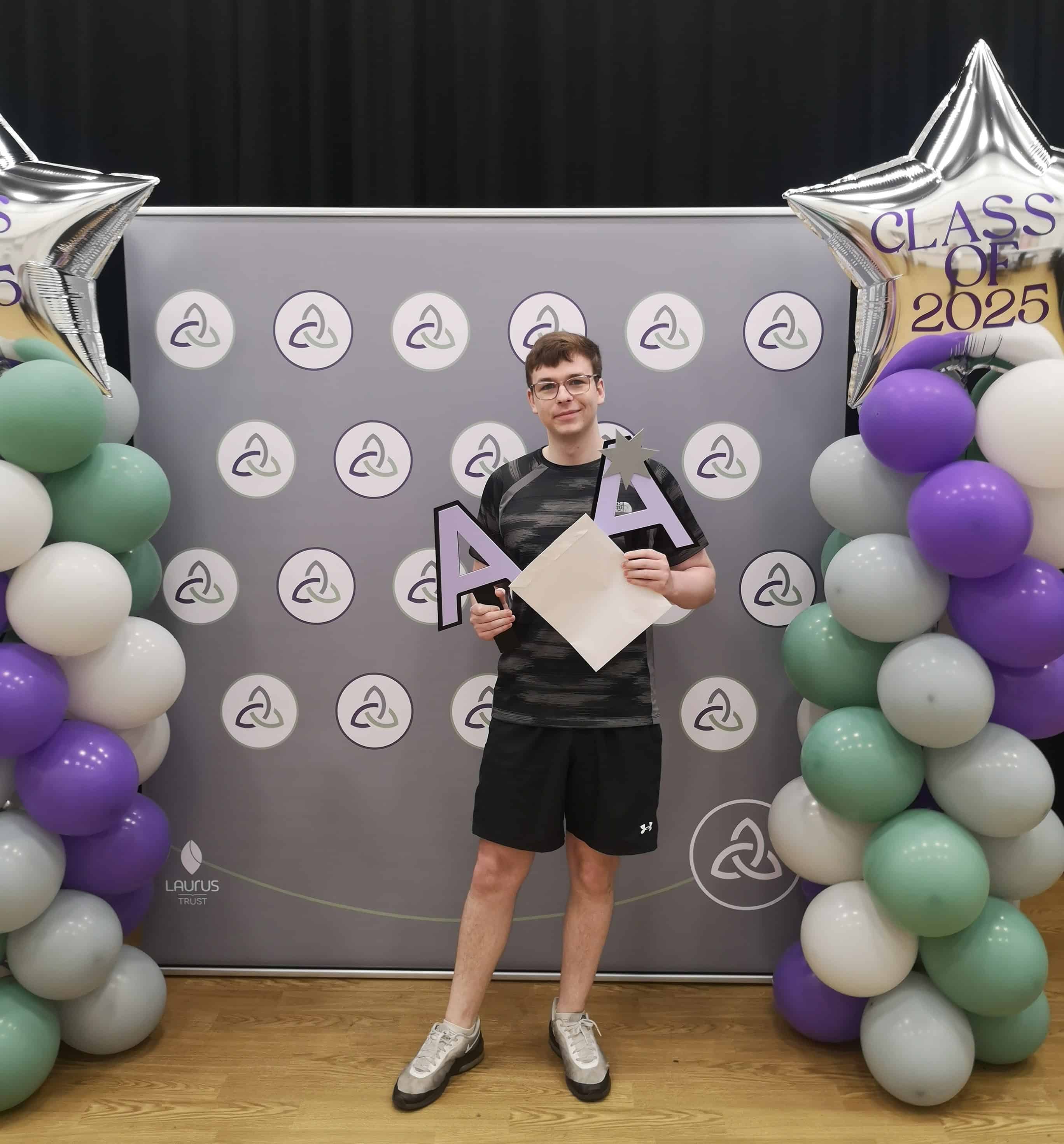 Jack (pictured), who achieved A*A*A and will be heading to Lancaster University to read History.