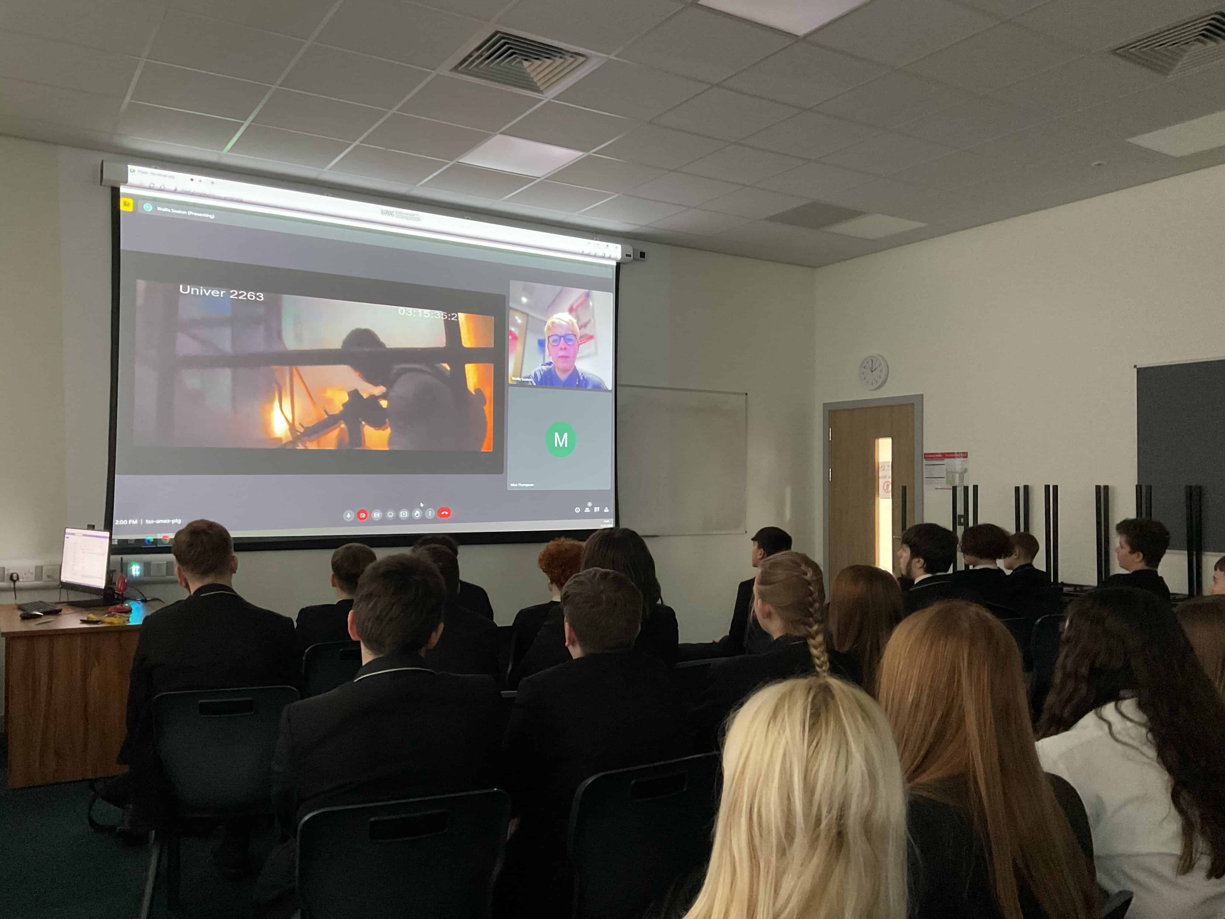 Laurus Ryecroft Media students watch a film clip during a session with the BBFC