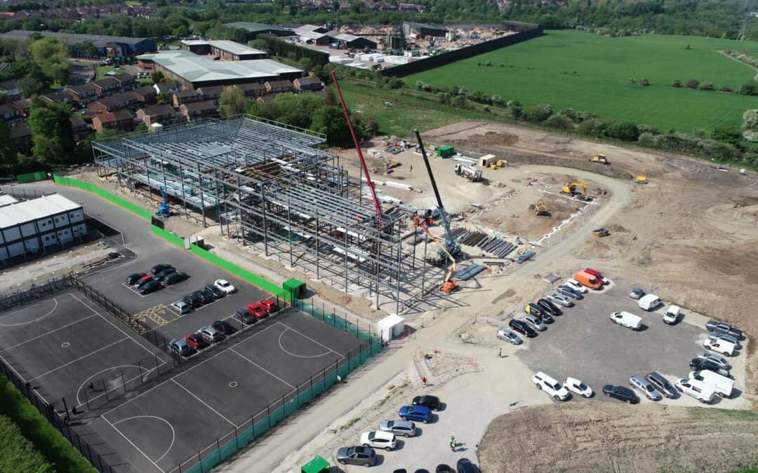 Drone images show how well building work is coming along