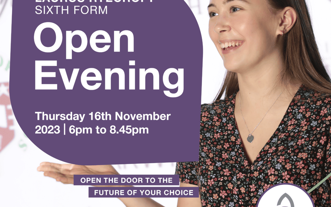 Laurus Ryecroft Sixth Form Open Evening Thursday 16th November 2023 | 6pm to 8.45pm Open the door to the future of your choice at Laurus Ryecroft Sixth Form, part of the Laurus Trust.